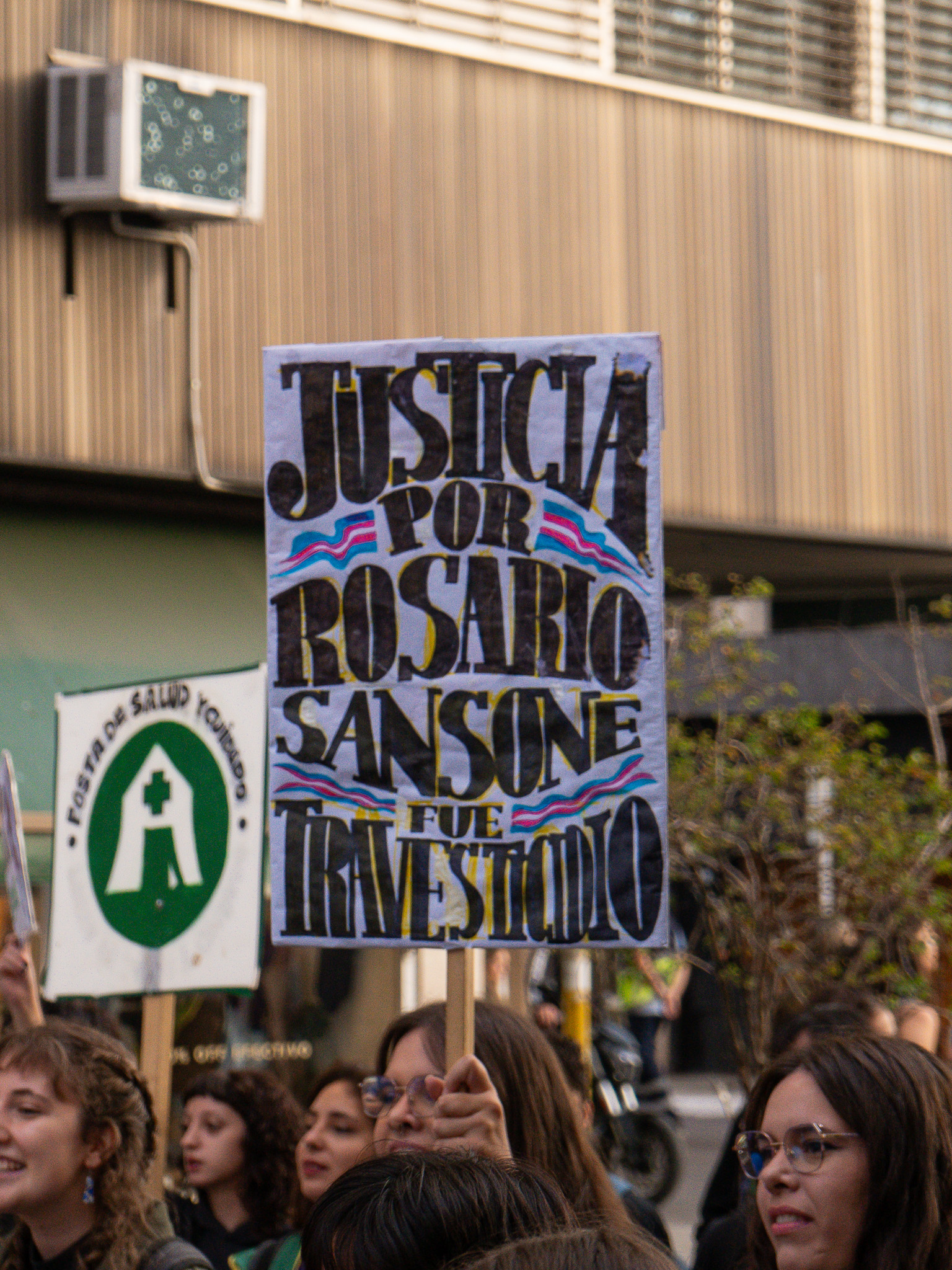 Vista general de la marcha y su bandera principal